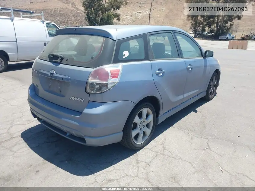 2004 Toyota Matrix Xr VIN: 2T1KR32E04C267093 Lot: 45401465