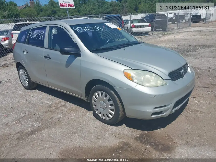 2004 Toyota Matrix Standard VIN: 2T1KR32E44C186131 Lot: 45411058