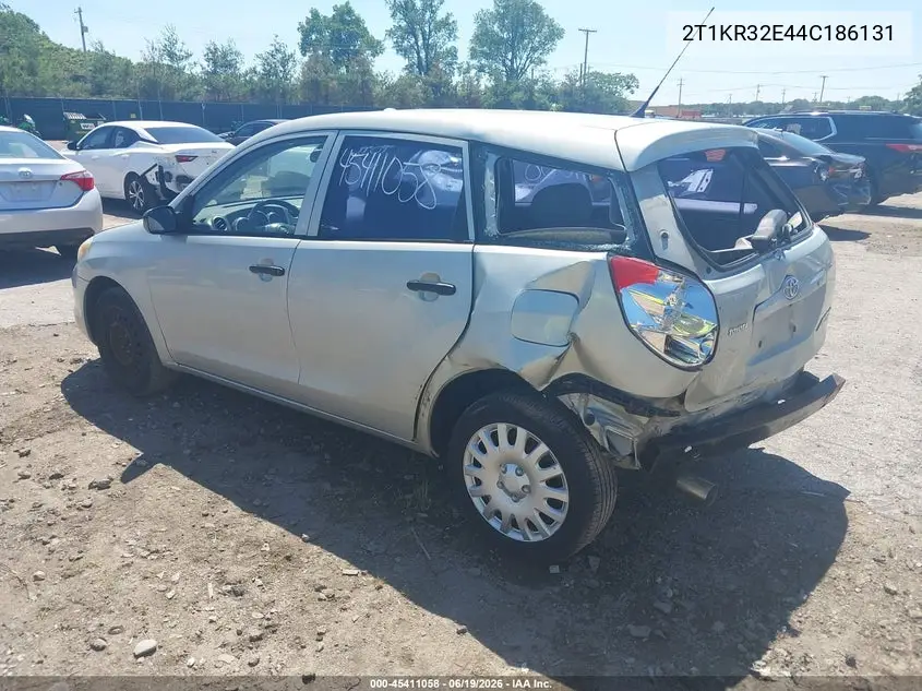 2004 Toyota Matrix Standard VIN: 2T1KR32E44C186131 Lot: 45411058
