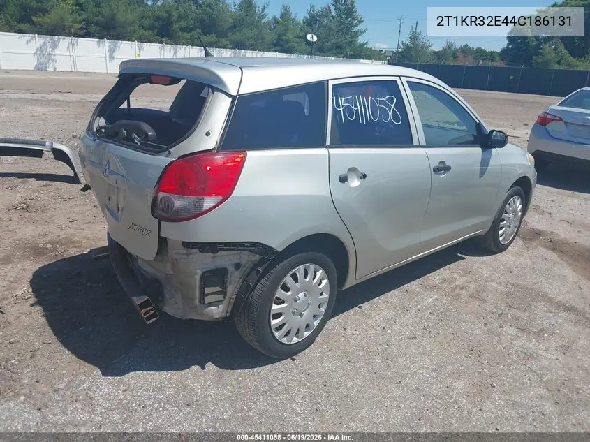 2004 Toyota Matrix Standard VIN: 2T1KR32E44C186131 Lot: 45411058