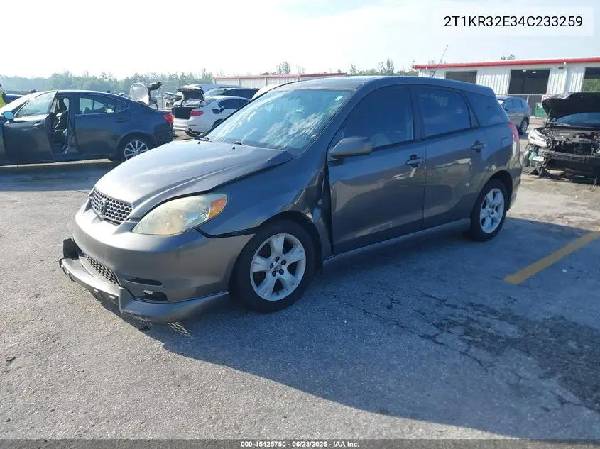 2004 Toyota Matrix Xr VIN: 2T1KR32E34C233259 Lot: 45425750