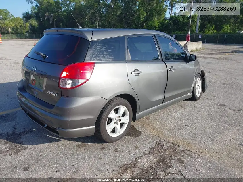 2004 Toyota Matrix Xr VIN: 2T1KR32E34C233259 Lot: 45425750