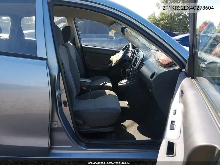 2004 Toyota Matrix Standard VIN: 2T1KR32EX4C278604 Lot: 45442606