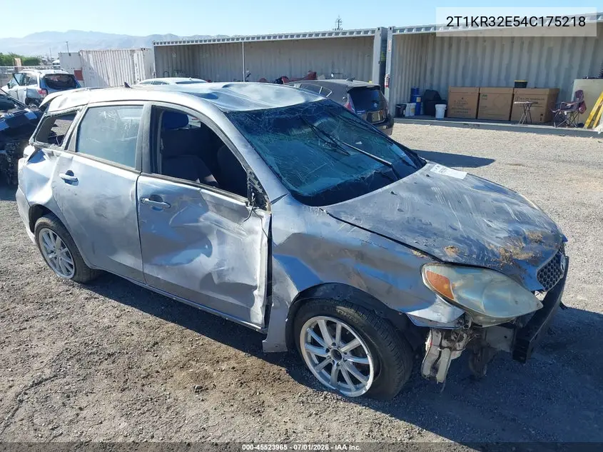 2004 Toyota Matrix Xr VIN: 2T1KR32E54C175218 Lot: 45523965