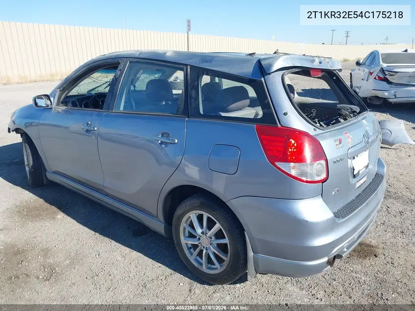 2004 Toyota Matrix Xr VIN: 2T1KR32E54C175218 Lot: 45523965