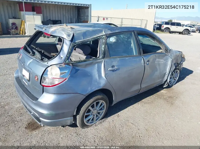 2004 Toyota Matrix Xr VIN: 2T1KR32E54C175218 Lot: 45523965