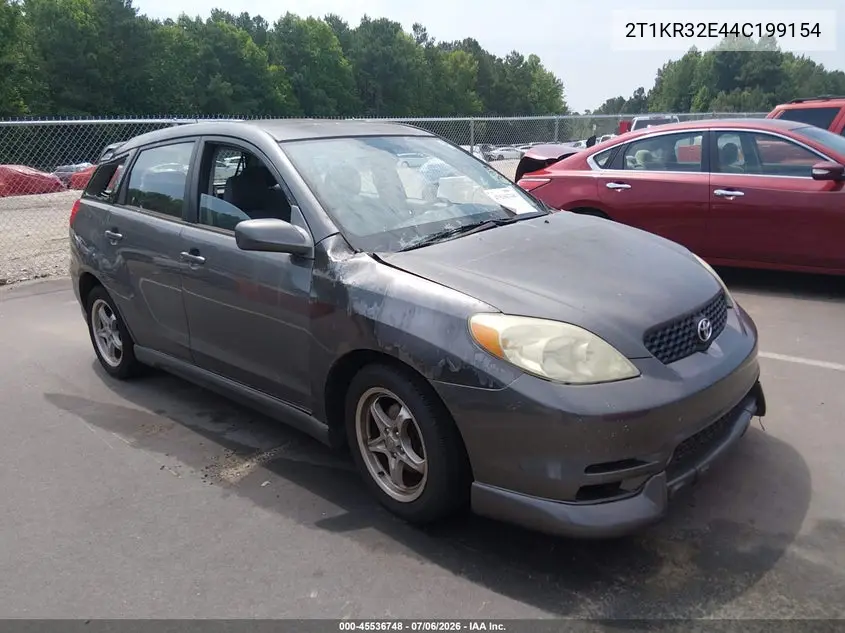 2004 Toyota Matrix Xr VIN: 2T1KR32E44C199154 Lot: 45536748