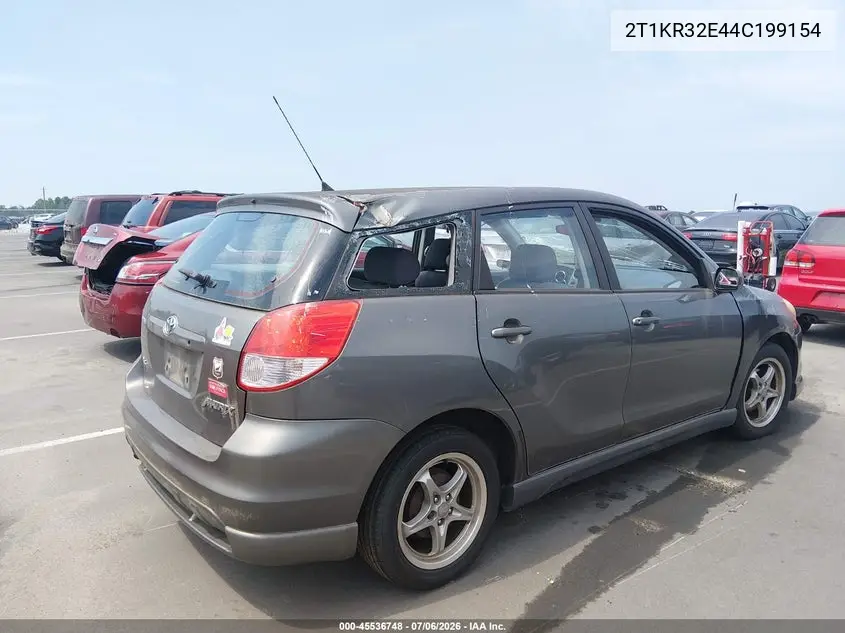 2004 Toyota Matrix Xr VIN: 2T1KR32E44C199154 Lot: 45536748
