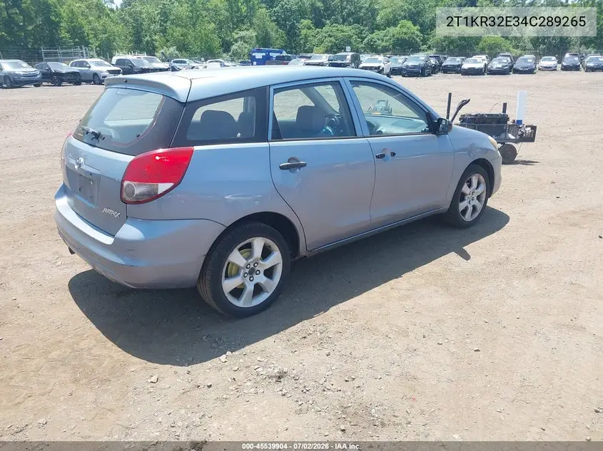 2004 Toyota Matrix Standard VIN: 2T1KR32E34C289265 Lot: 45539904
