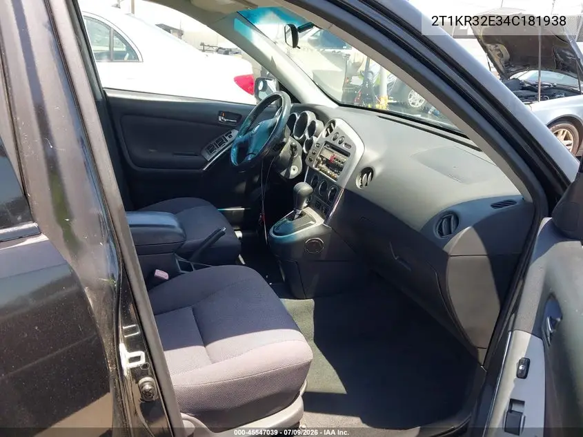 2004 Toyota Matrix Xr VIN: 2T1KR32E34C181938 Lot: 45547039
