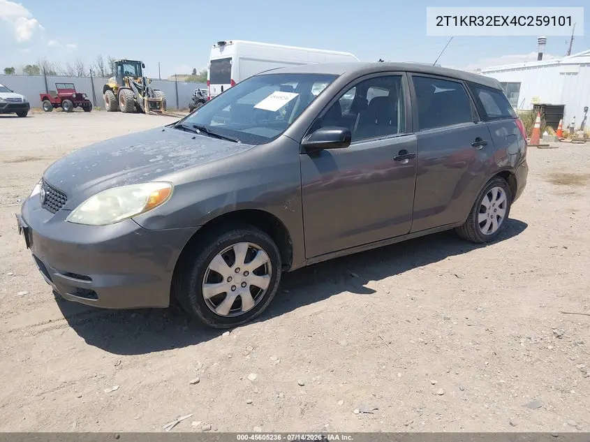 2004 Toyota Matrix Standard VIN: 2T1KR32EX4C259101 Lot: 45605236