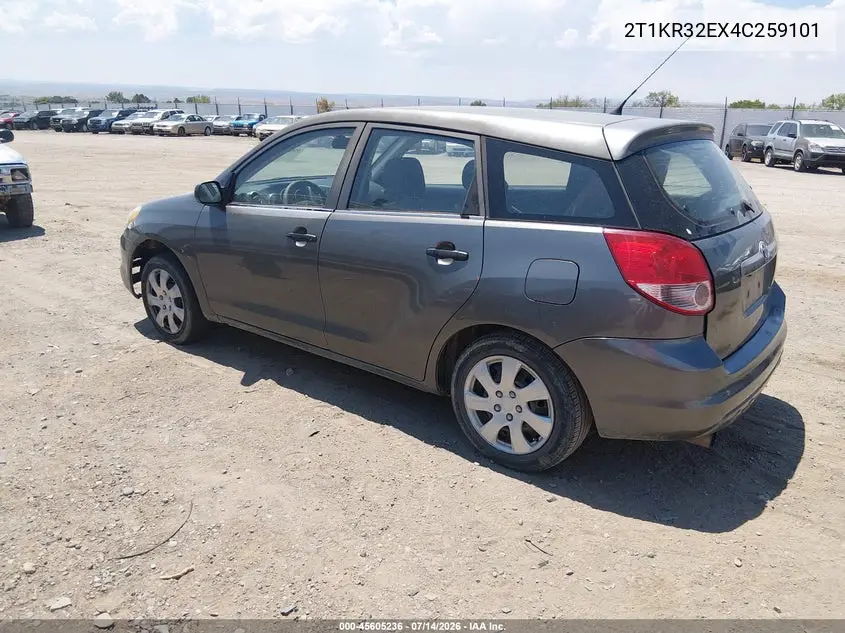 2004 Toyota Matrix Standard VIN: 2T1KR32EX4C259101 Lot: 45605236
