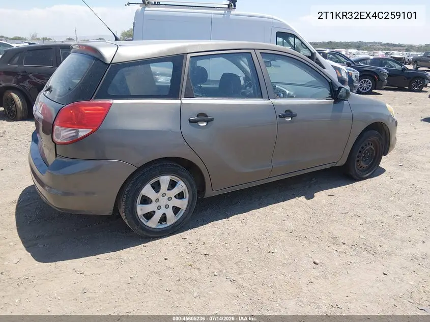 2004 Toyota Matrix Standard VIN: 2T1KR32EX4C259101 Lot: 45605236
