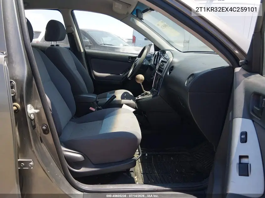 2004 Toyota Matrix Standard VIN: 2T1KR32EX4C259101 Lot: 45605236