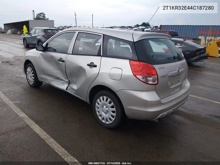 2T1KR32E44C187280 2004 Toyota Matrix Standard
