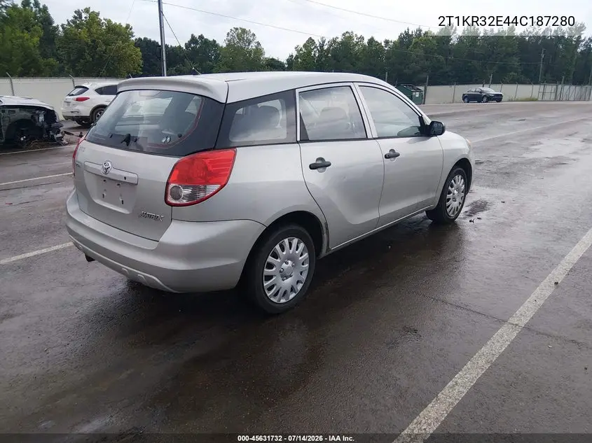 2T1KR32E44C187280 2004 Toyota Matrix Standard