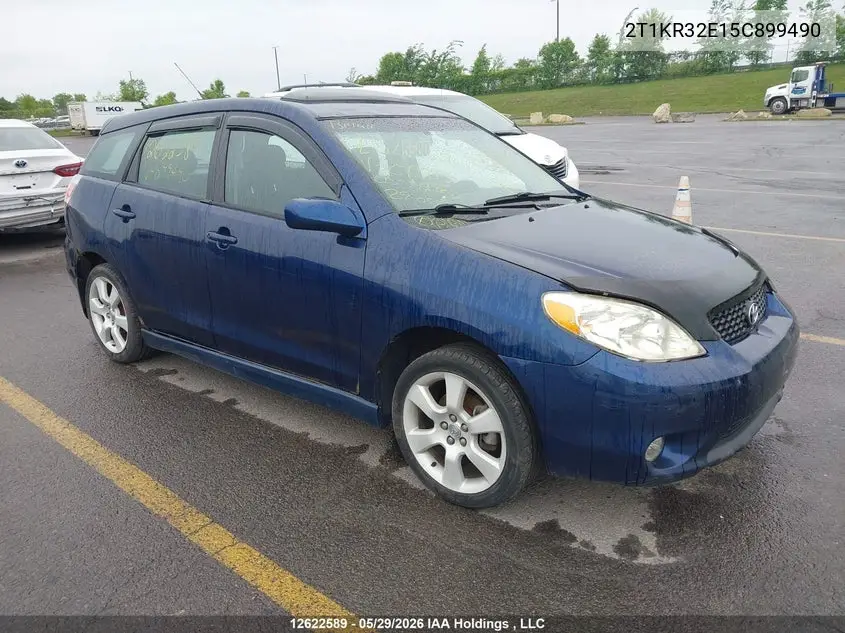 2005 Toyota Matrix Xr VIN: 2T1KR32E15C899490 Lot: 12622589