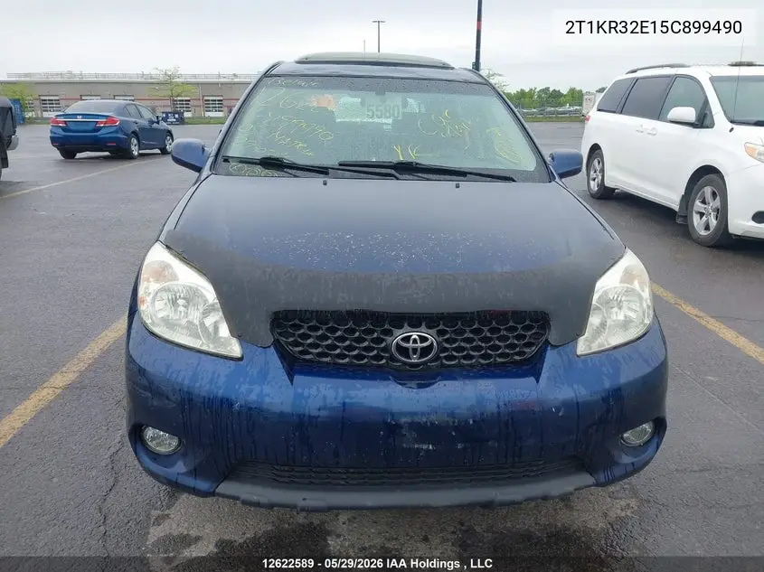 2005 Toyota Matrix Xr VIN: 2T1KR32E15C899490 Lot: 12622589