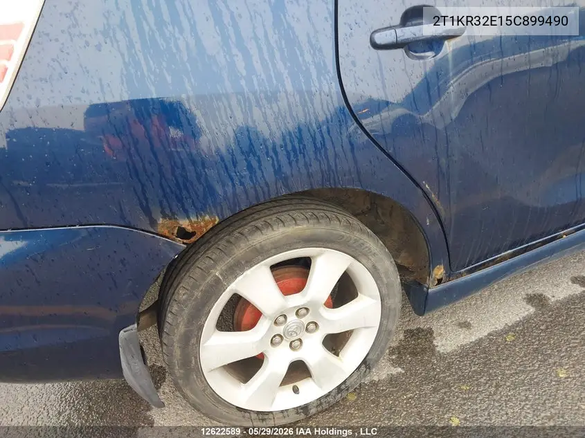 2005 Toyota Matrix Xr VIN: 2T1KR32E15C899490 Lot: 12622589