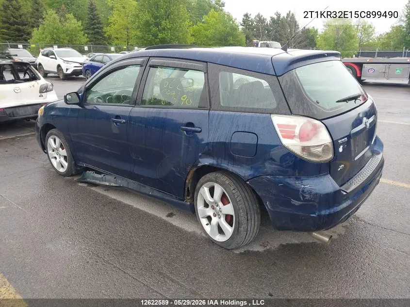 2005 Toyota Matrix Xr VIN: 2T1KR32E15C899490 Lot: 12622589