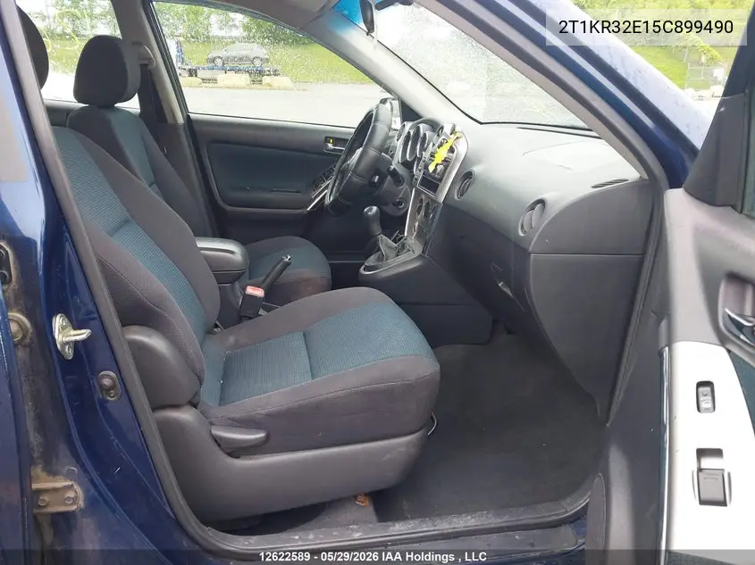 2005 Toyota Matrix Xr VIN: 2T1KR32E15C899490 Lot: 12622589