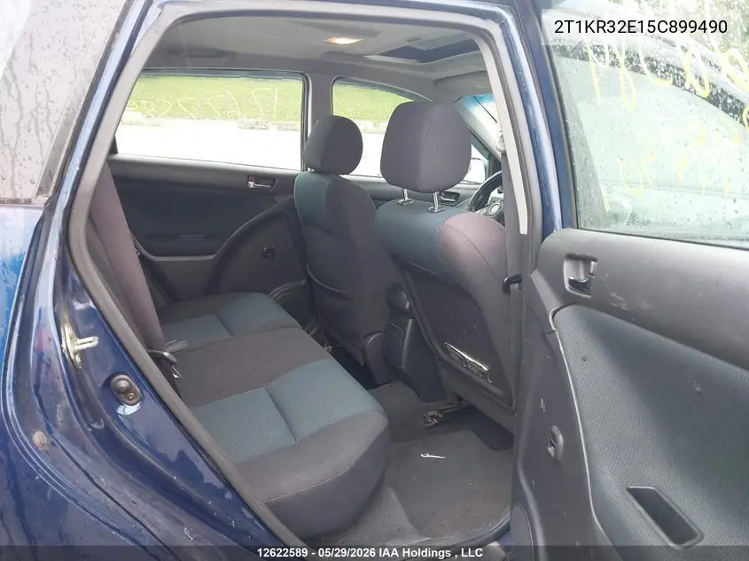 2005 Toyota Matrix Xr VIN: 2T1KR32E15C899490 Lot: 12622589