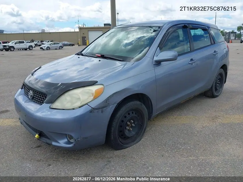 2005 Toyota Matrix VIN: 2T1KR32E75C876215 Lot: 20262877