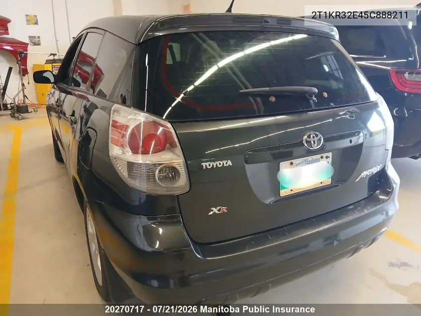 2005 Toyota Matrix VIN: 2T1KR32E45C888211 Lot: 20270717
