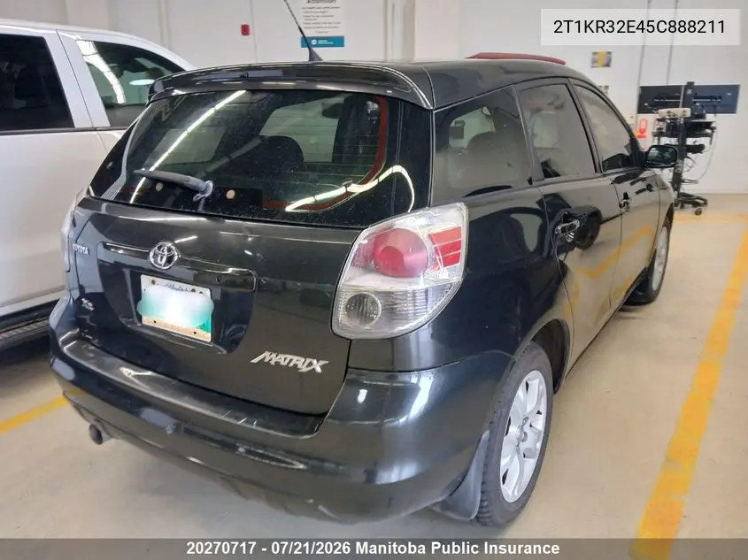 2005 Toyota Matrix VIN: 2T1KR32E45C888211 Lot: 20270717