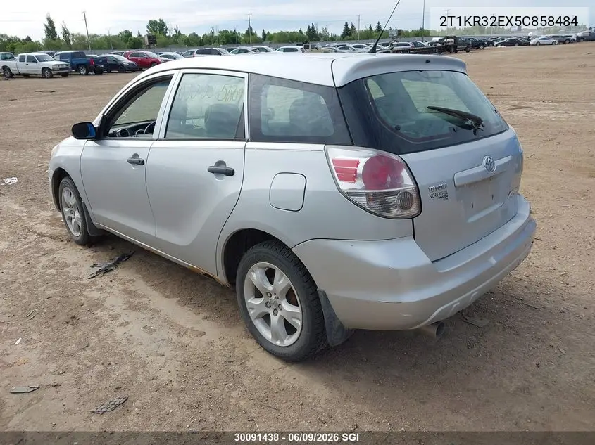 2005 Toyota Corolla Matrix Xr VIN: 2T1KR32EX5C858484 Lot: 30091438