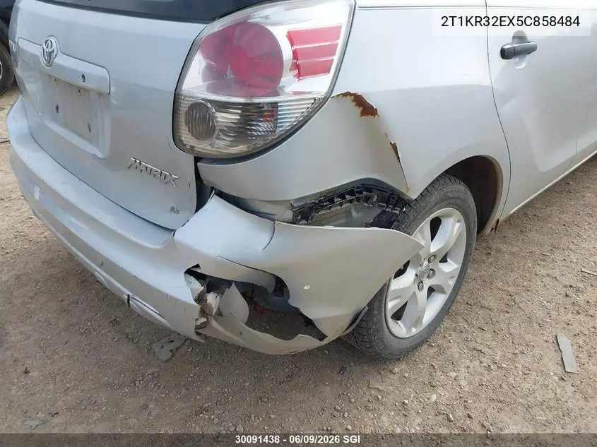 2005 Toyota Corolla Matrix Xr VIN: 2T1KR32EX5C858484 Lot: 30091438