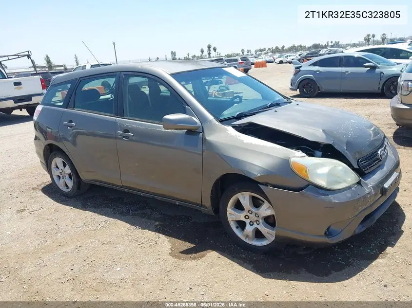 2005 Toyota Matrix Xr VIN: 2T1KR32E35C323805 Lot: 45265398