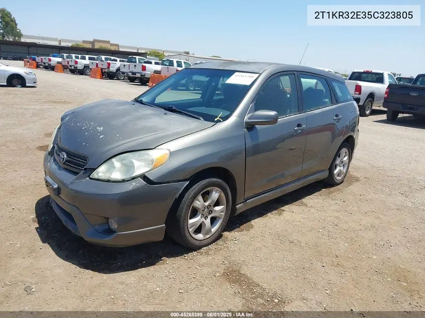 2005 Toyota Matrix Xr VIN: 2T1KR32E35C323805 Lot: 45265398