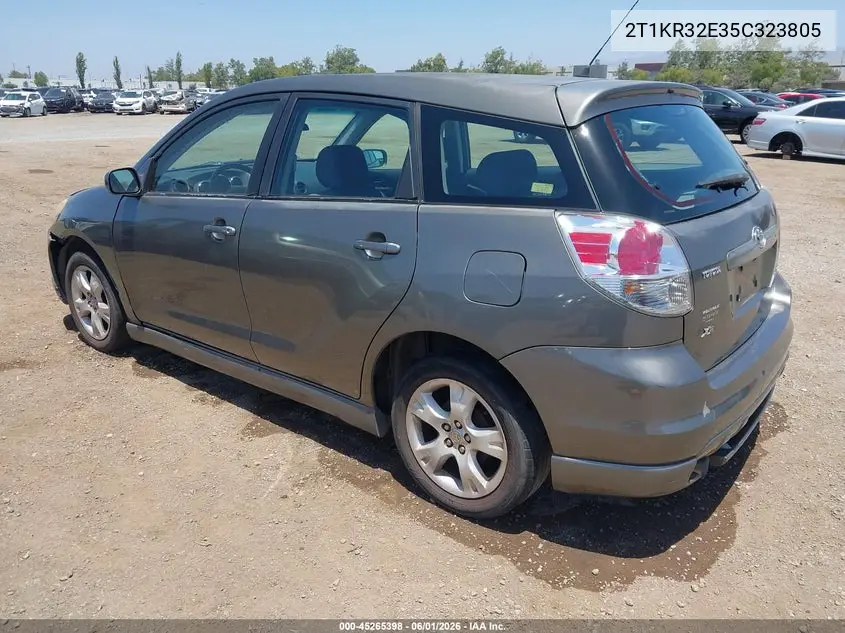 2005 Toyota Matrix Xr VIN: 2T1KR32E35C323805 Lot: 45265398