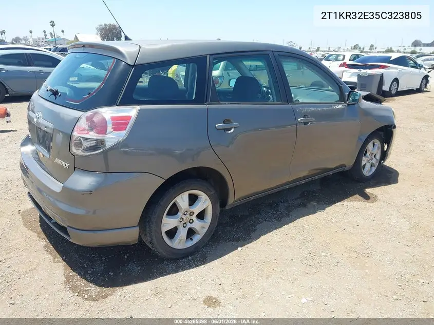2005 Toyota Matrix Xr VIN: 2T1KR32E35C323805 Lot: 45265398