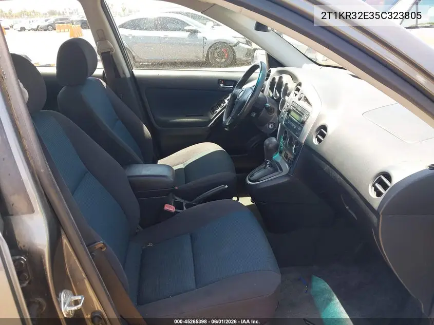 2005 Toyota Matrix Xr VIN: 2T1KR32E35C323805 Lot: 45265398