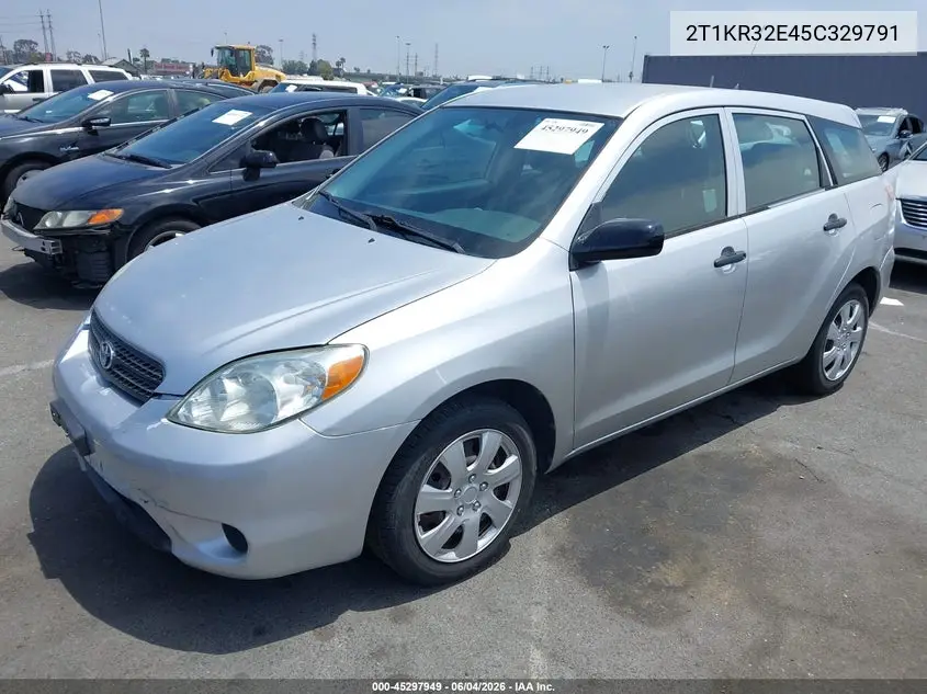 2005 Toyota Matrix VIN: 2T1KR32E45C329791 Lot: 45297949
