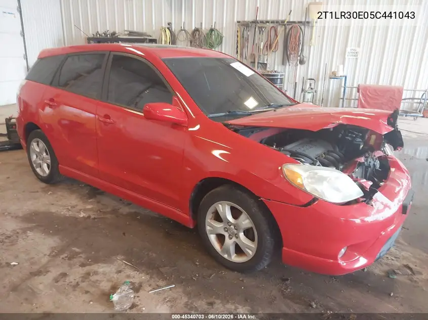 2005 Toyota Matrix Xr VIN: 2T1LR30E05C441043 Lot: 45340703