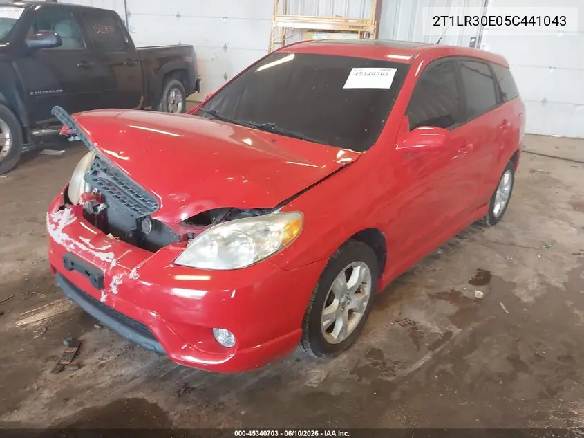 2005 Toyota Matrix Xr VIN: 2T1LR30E05C441043 Lot: 45340703
