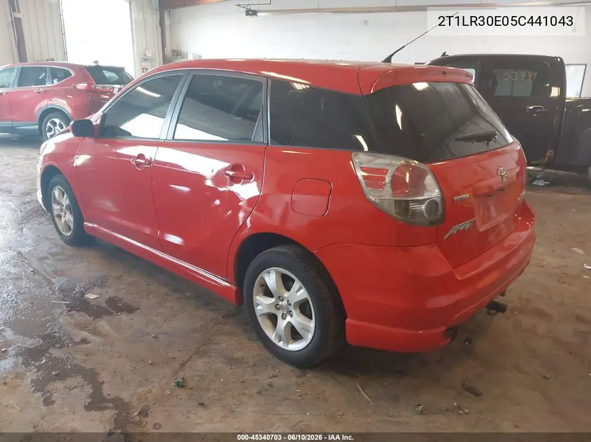 2005 Toyota Matrix Xr VIN: 2T1LR30E05C441043 Lot: 45340703