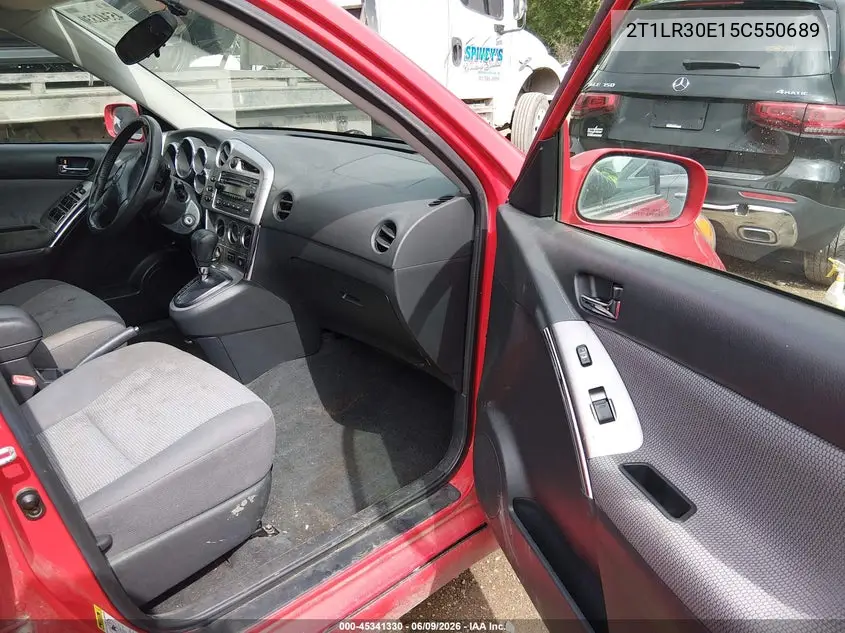 2005 Toyota Matrix Xr VIN: 2T1LR30E15C550689 Lot: 45341330