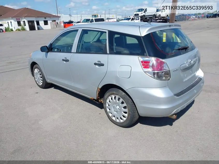 2005 Toyota Matrix VIN: 2T1KR32E65C339593 Lot: 45390913