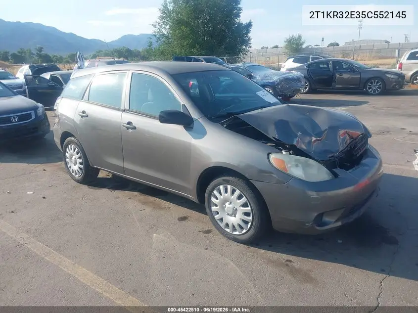 2005 Toyota Matrix VIN: 2T1KR32E35C552145 Lot: 45422510