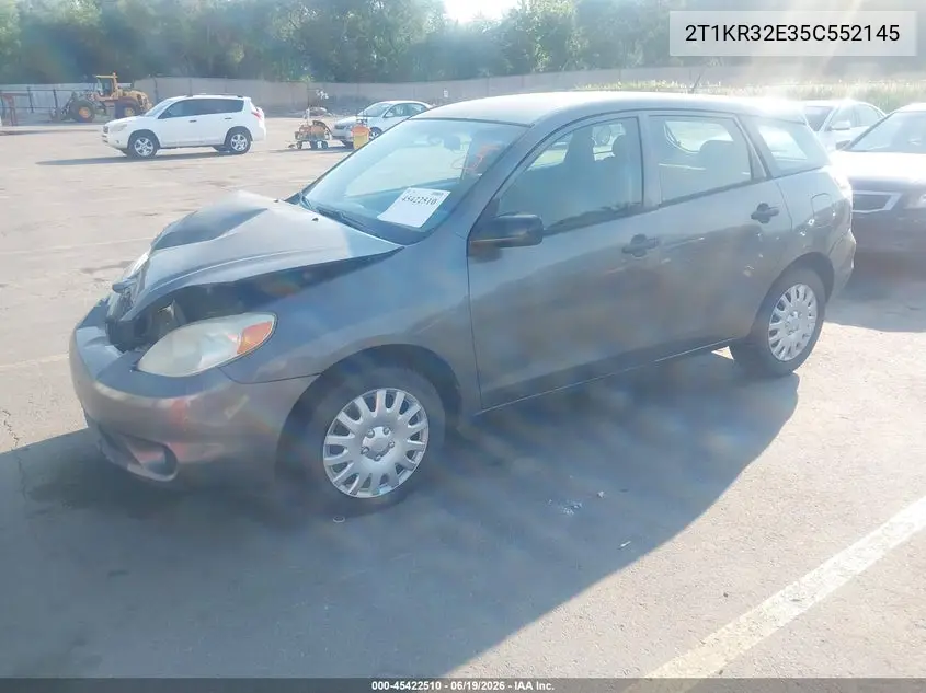 2005 Toyota Matrix VIN: 2T1KR32E35C552145 Lot: 45422510