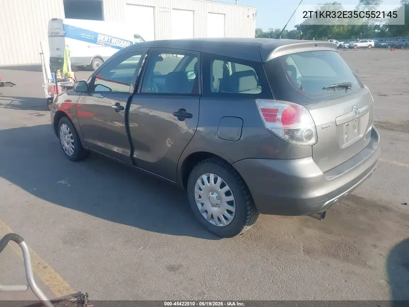 2005 Toyota Matrix VIN: 2T1KR32E35C552145 Lot: 45422510