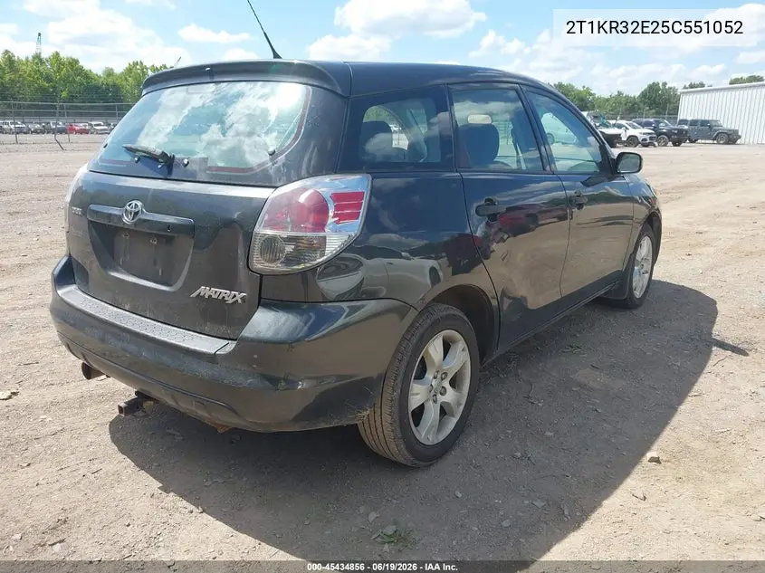 2005 Toyota Matrix Xr VIN: 2T1KR32E25C551052 Lot: 45434856
