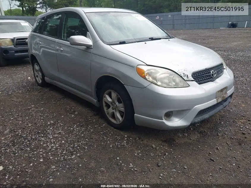 2005 Toyota Matrix Xr VIN: 2T1KR32E45C501995 Lot: 45457402