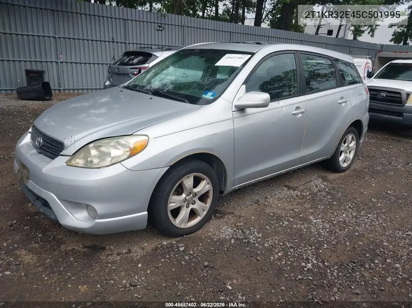 2005 Toyota Matrix Xr VIN: 2T1KR32E45C501995 Lot: 45457402