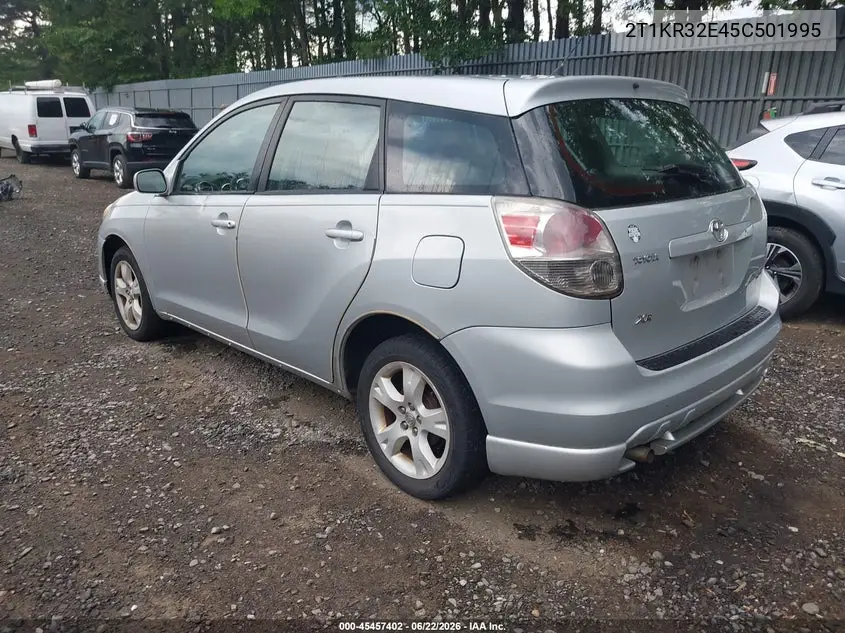 2005 Toyota Matrix Xr VIN: 2T1KR32E45C501995 Lot: 45457402