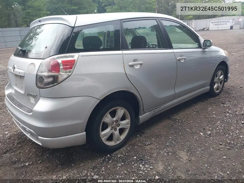 2005 Toyota Matrix Xr VIN: 2T1KR32E45C501995 Lot: 45457402